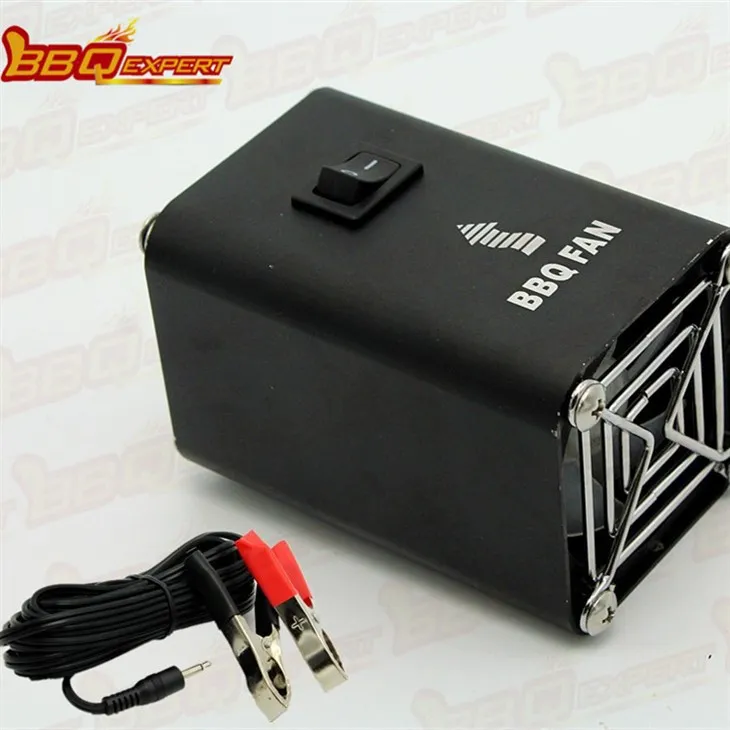 Dub Txhuas Hluav Taws Xob Hluav Taws Xob Hluav Taws Xob Hluav Taws Xob Cua Grill Blower 12V Barbecue Ntxuam nrog Alligator Clip Kab FD315A(S)