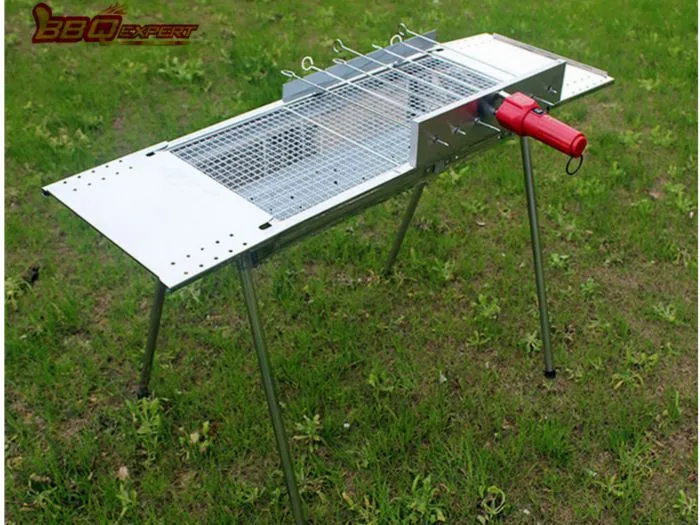 BBQEXPERT Rotisserie Barbecue Stainless Hlau BBQ Spit Sab nraum zoov Rotisseries BBQ Grill