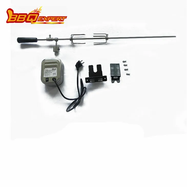 Stainless Hlau Universal Rotisserie Cov Khoom Siv Rau Barbecue